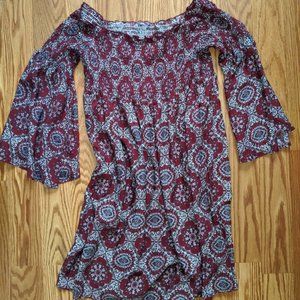 Off the shoulder mini dress